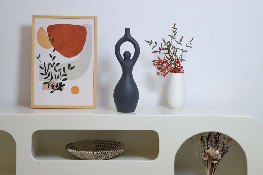 Aberto Design vaza Lossin, 14,5x10x43 cm, antracit