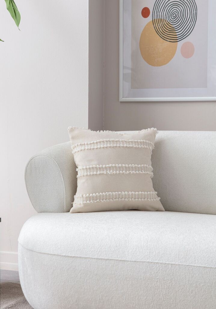 Aberto Design Ukrasna jastučnica Tuffet, 43x43 cm, krem