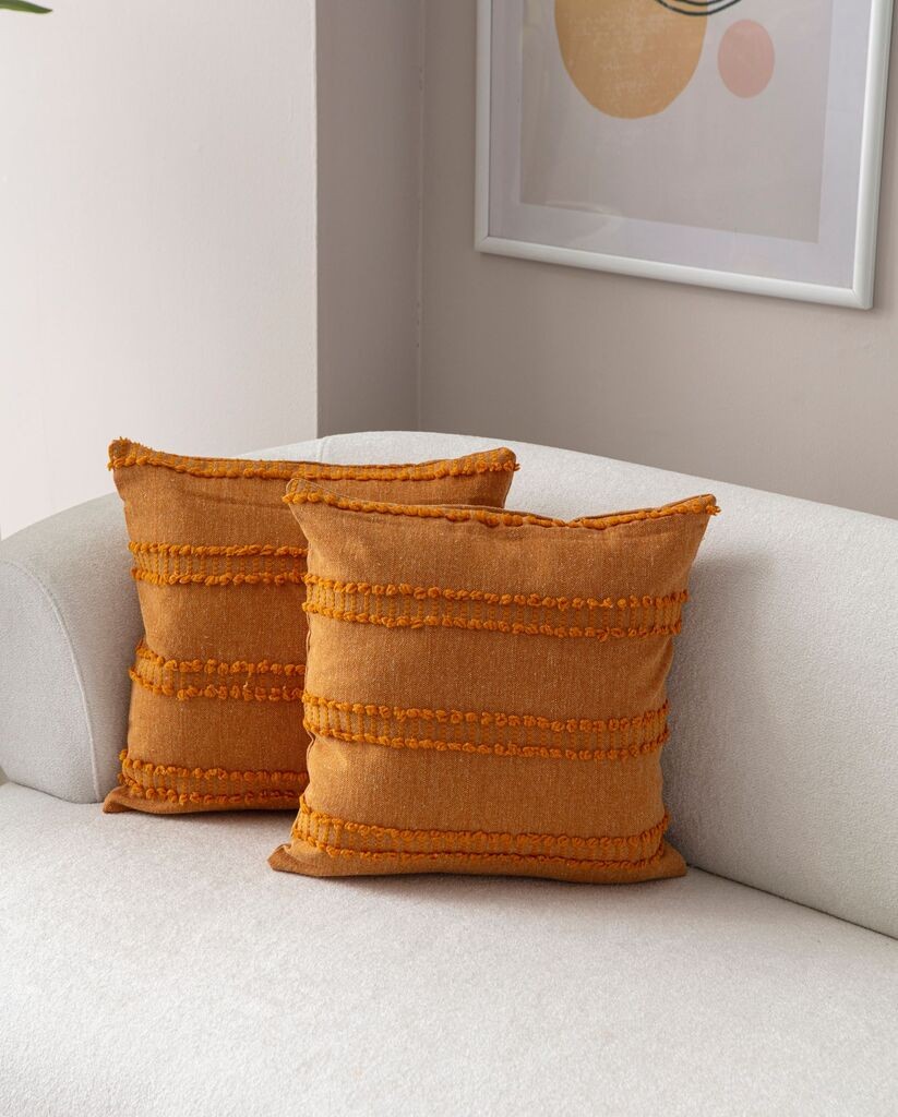 Aberto Design Set ukrasnih jastučnica Tuffet, 43x43 cm, 2 komada, narandžasta