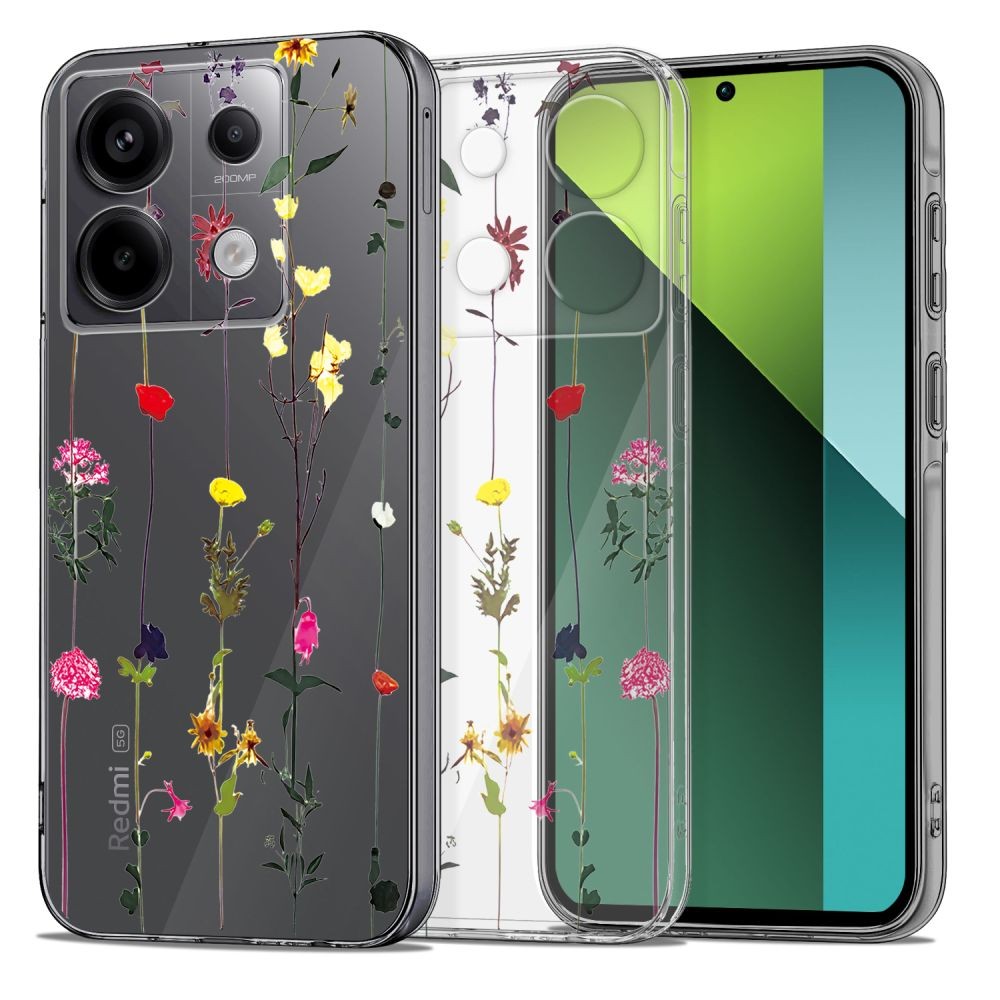 Tech-Protect Maska za mobilni telefon za Xiaomi Redmi Note 13 Pro 5G / Poco X6 5G Flexair+, Garden Floral