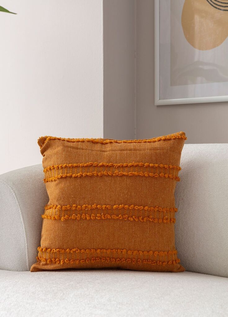 Aberto Design Ukrasna jastučnica Tuffet, 43x43 cm, Narandžasta