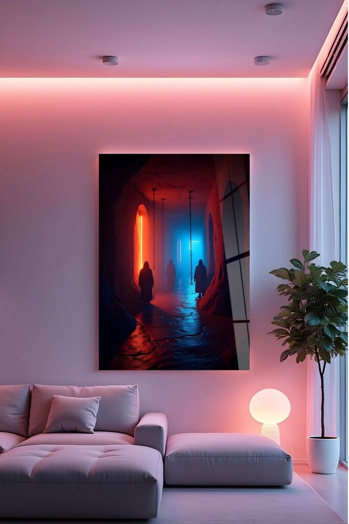 Zidna slika Hhlneon0026, 60x90 cm