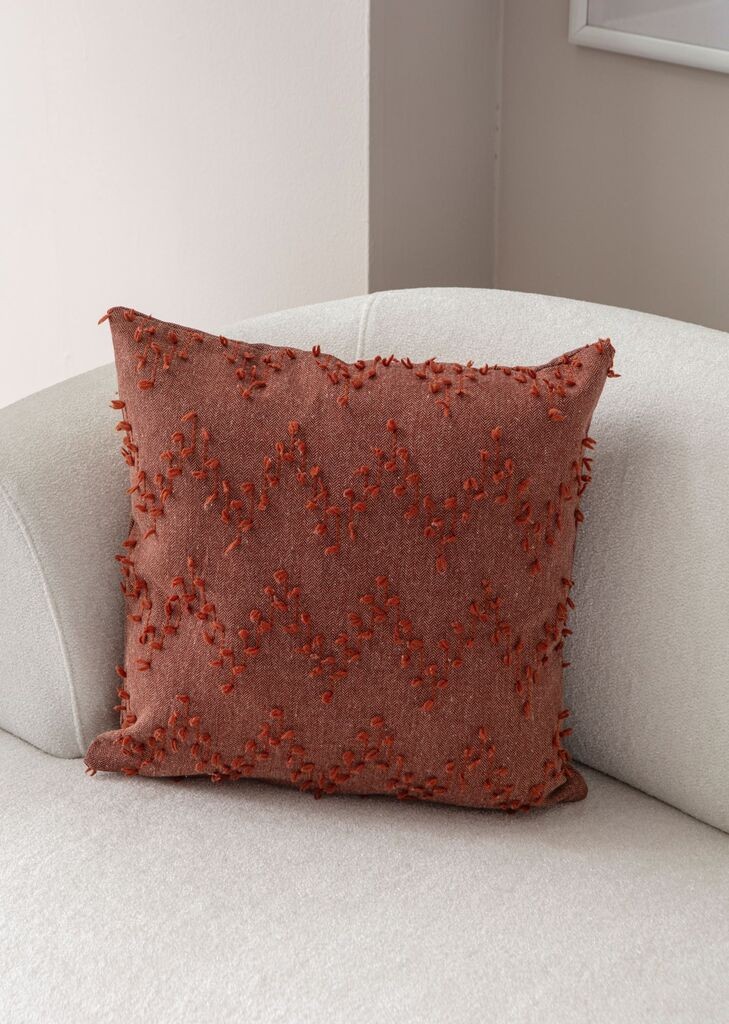 Aberto Design Dekorativna jastučnica Tuffet, 43x43 cm, Terakota