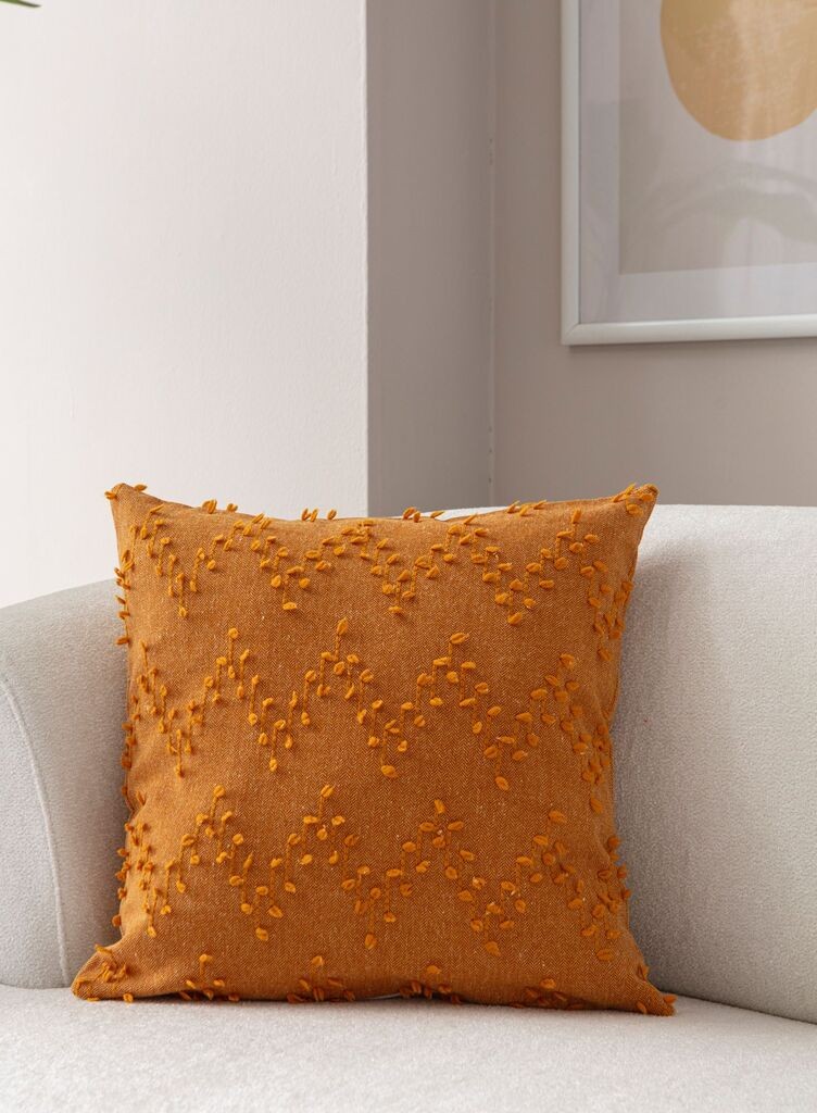 Aberto Design Ukrasna jastučnica Tuffet, 43x43 cm, Narandžasta