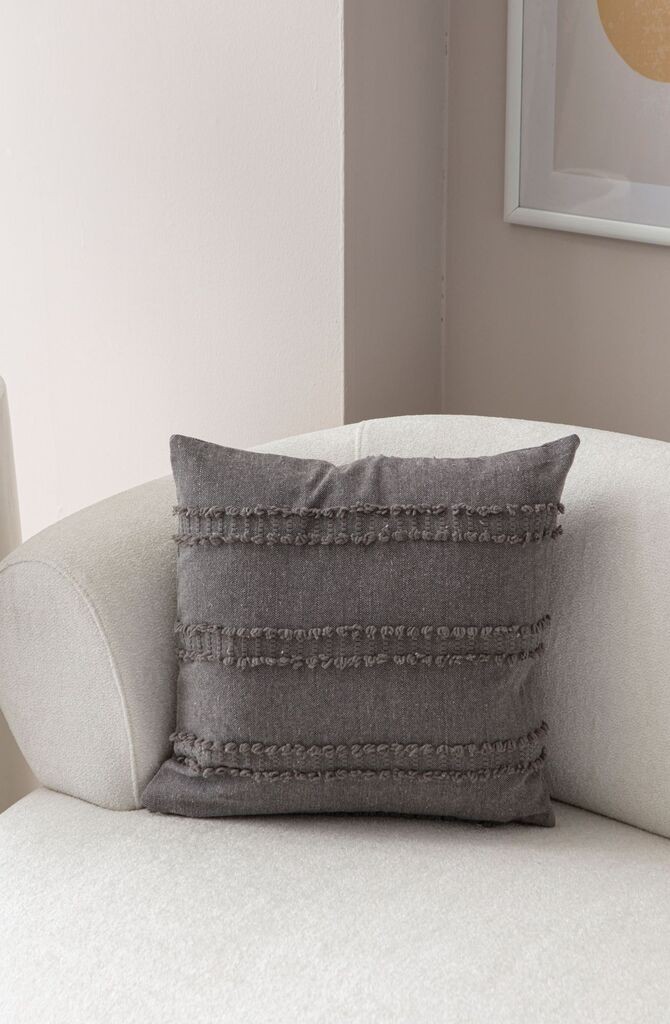 Aberto Design Dekorativna jastučnica Tuffet, 43x43 cm, Siva