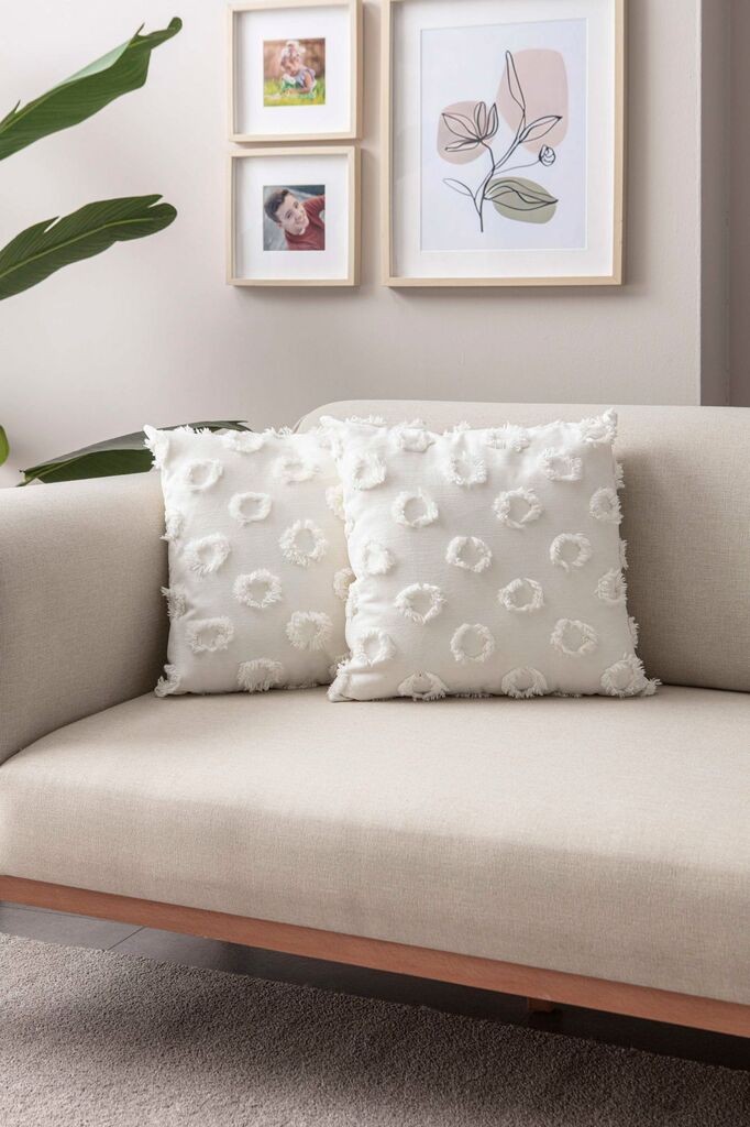 Aberto Design Set ukrasnih jastučnica 2025, 43x43 cm, 2 komada, Bijela