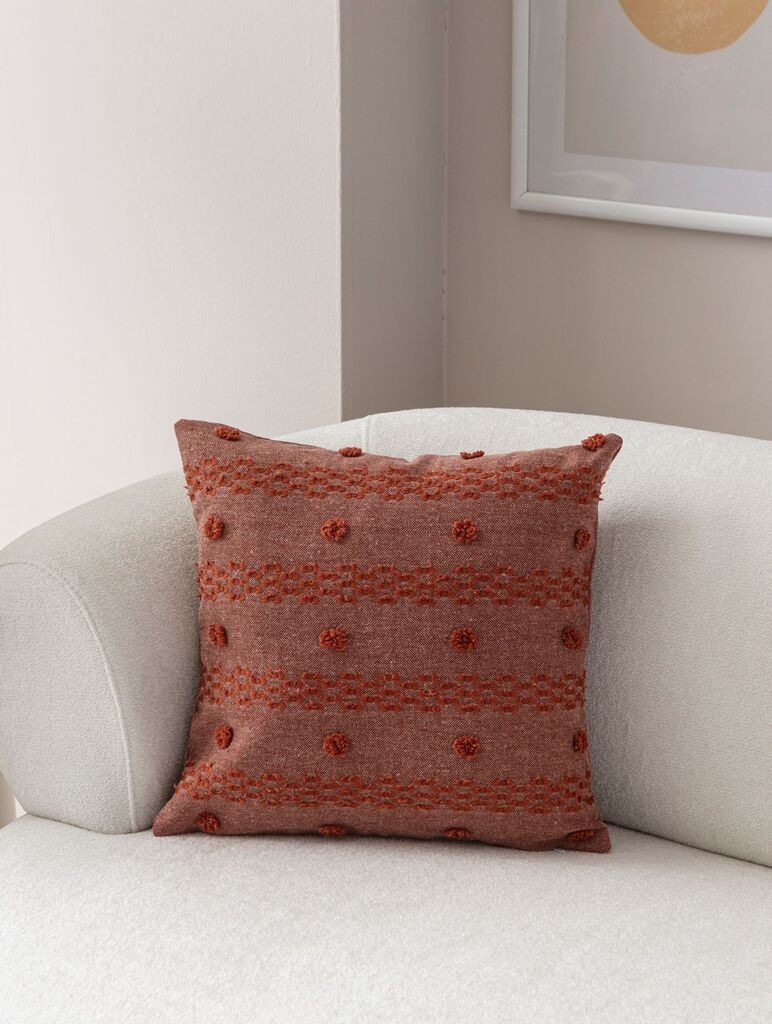 Aberto Design Dekorativna jastučnica Tuffet, 43x43 cm, Terakota