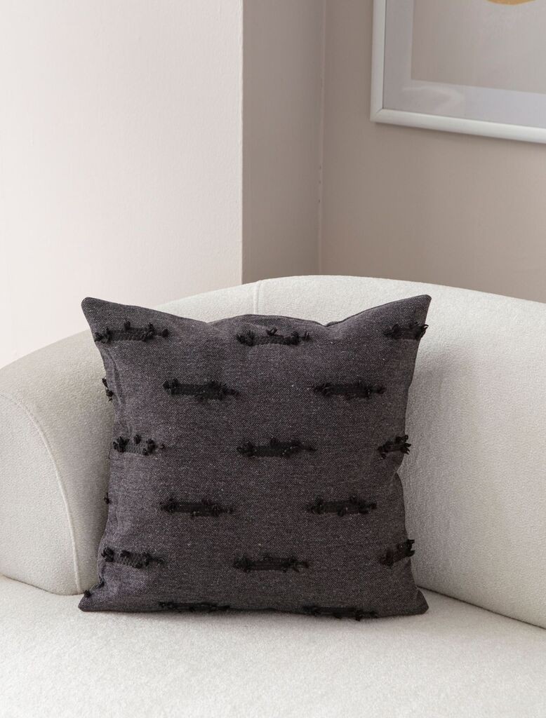 Aberto Design Dekorativna jastučnica Tuffet, 43x43 cm, Crna