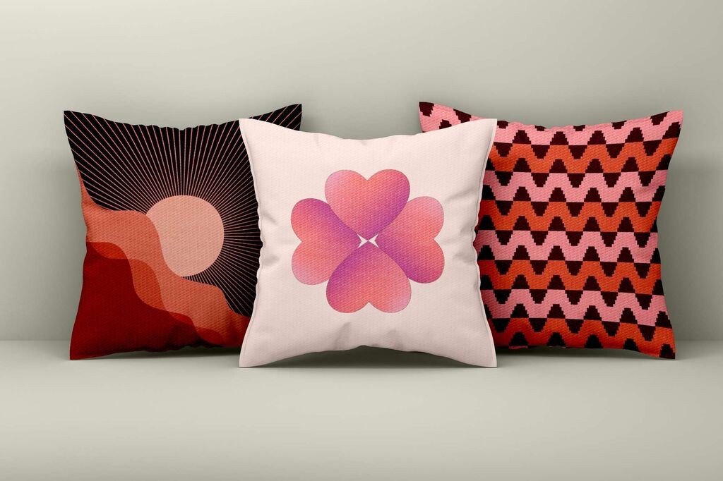 Aberto Design Set ukrasnih jastučnica Asr_plw25-27, 43x43 cm, 3 komada, Šarene