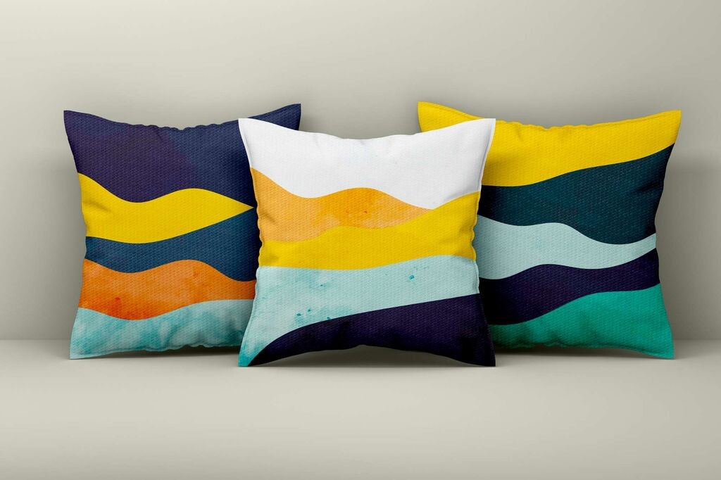 Aberto Design Set ukrasnih jastučnica Asr_plw25-11, 43x43 cm, 3 komada, Šarene