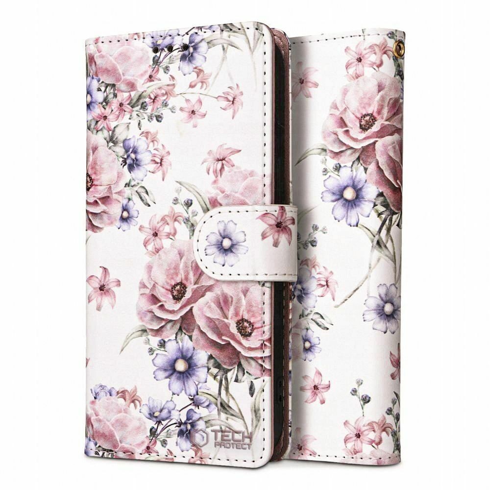 Tech-Protect Futrola za mobilni telefon Xiaomi Redmi 14C / Poco C75 Wallet, Blossom Flower