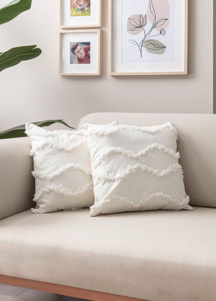 Aberto Design Set ukrasnih jastučnica 2027, 43x43 cm, 2 komada, Bijela