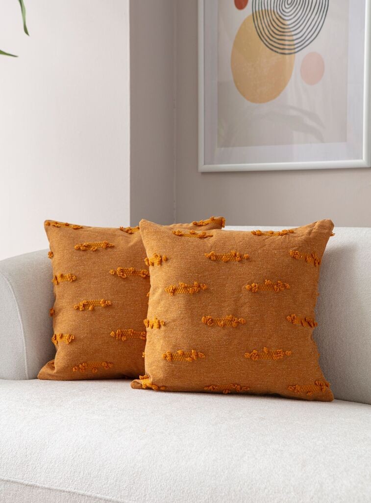 Aberto Design Set ukrasnih jastučnica Tuffet, 43x43 cm, 2 komada, narandžasta
