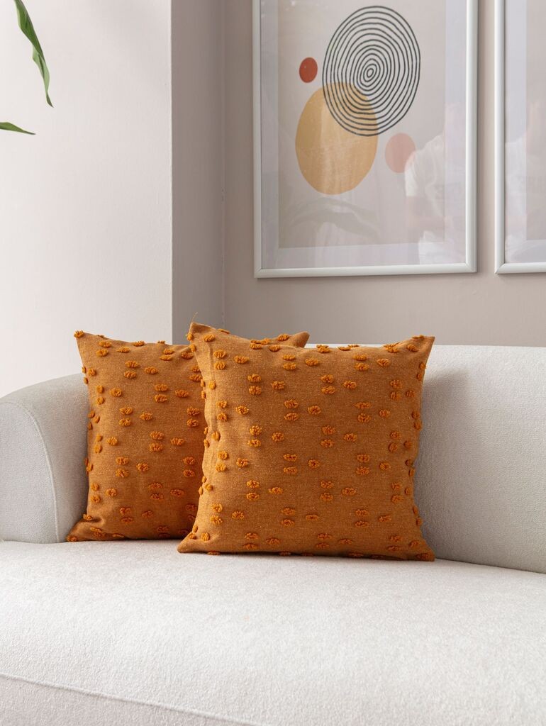 Aberto Design Set ukrasnih jastučnica Tuffet, 43x43 cm, 2 komada, narandžasta