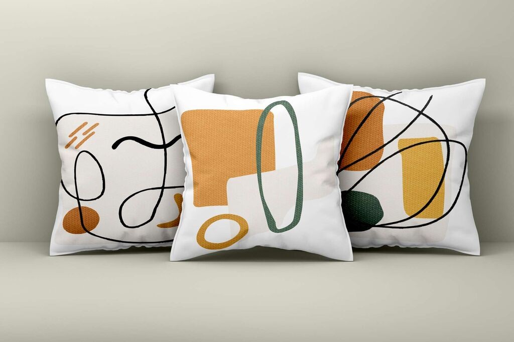 Aberto Design Set ukrasnih jastučnica Asr_plw25-15, 43x43 cm, 3 komada, Šarene