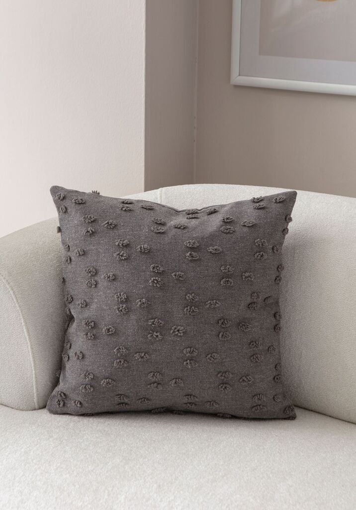 Aberto Design Dekorativna jastučnica Tuffet, 43x43 cm, Siva