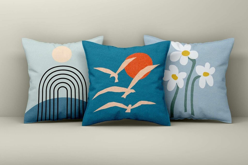 Aberto Design Set ukrasnih jastučnica Asr_plw25-31, 43x43 cm, 3 komada, Šarene