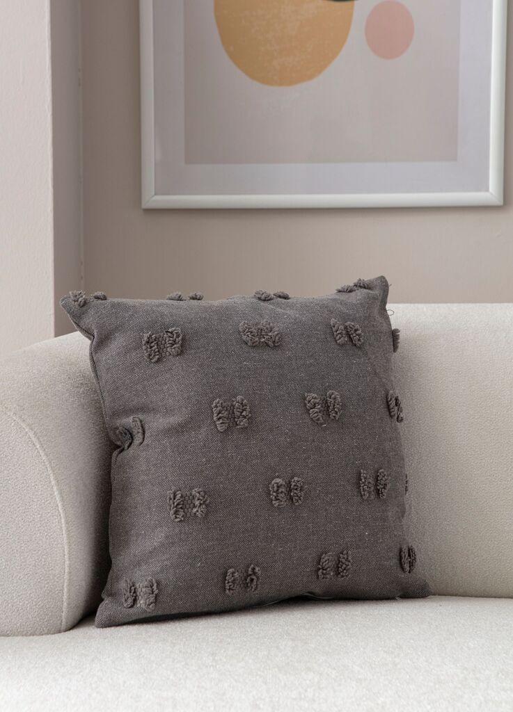 Aberto Design Dekorativna jastučnica Tuffet, 43x43 cm, Siva
