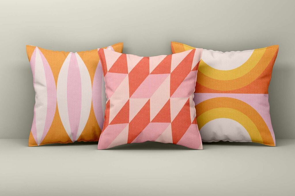 Aberto Design Set ukrasnih jastučnica Asr_plw25-8, 43x43 cm, 3 komada, Šarene