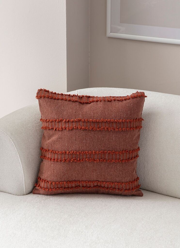 Aberto Design Dekorativna jastučnica Tuffet, 43x43 cm, Terakota