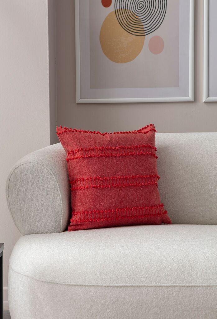 Aberto Design Ukrasna jastučnica Tuffet, 43x43 cm, Crvena