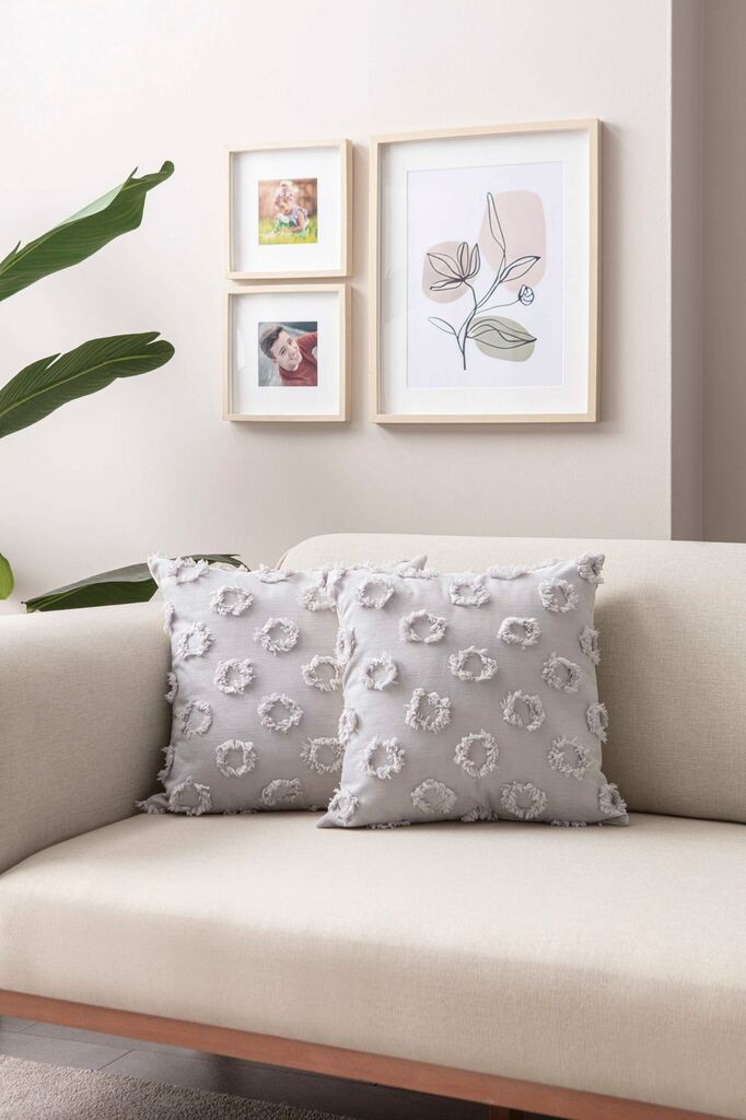 Aberto Design Set ukrasnih jastučnica 2029, 43x43 cm, 2 komada, Siva