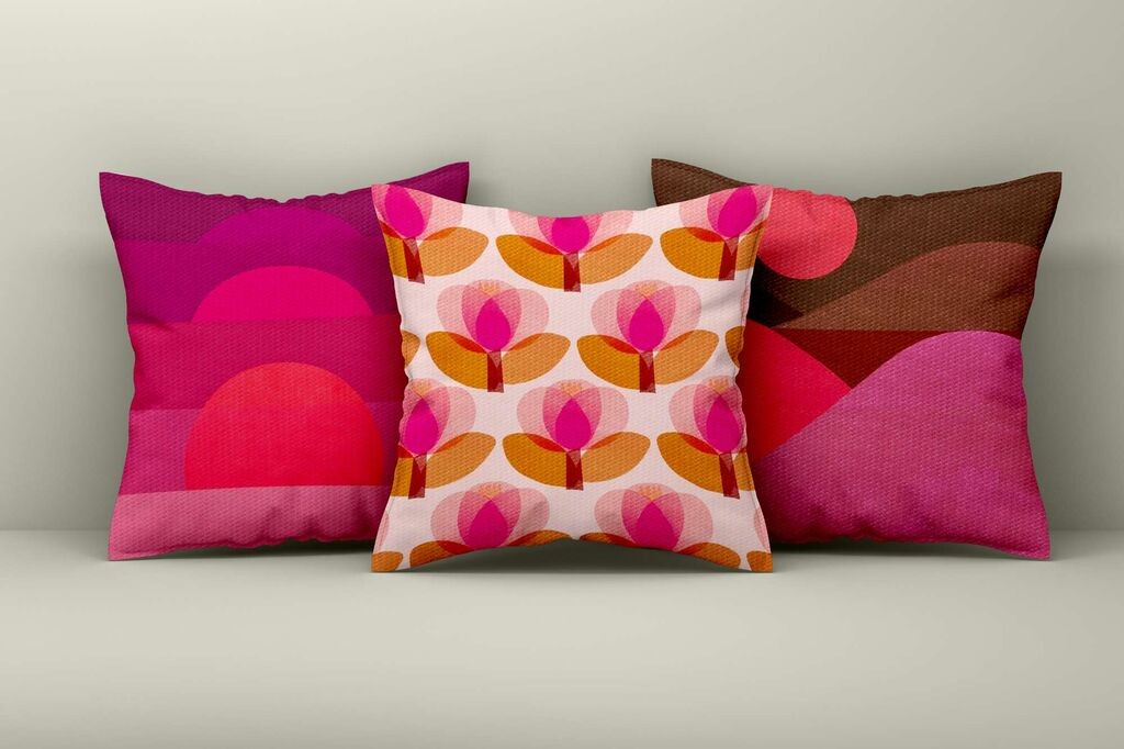 Aberto Design Set ukrasnih jastučnica Asr_plw25-29, 43x43 cm, 3 komada, Šarene