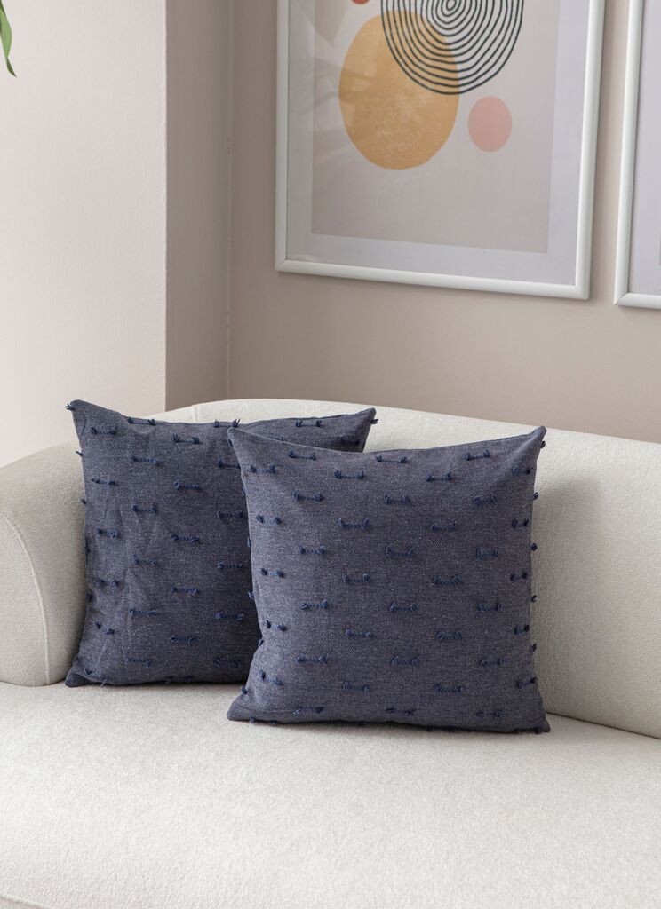 Aberto Design Set ukrasnih jastučnica Tuffet, 43x43 cm, 2 komada, Plava