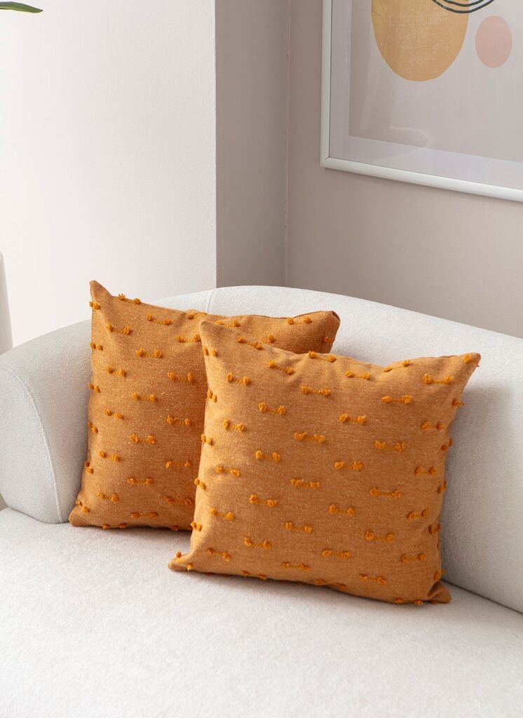 Aberto Design Set ukrasnih jastučnica Tuffet, 43x43 cm, 2 komada, narandžasta