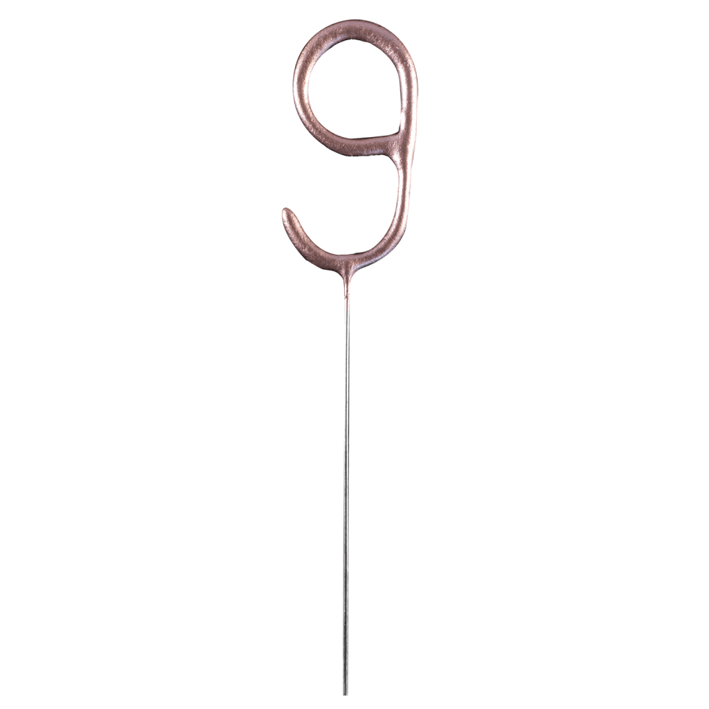 Partydeco Prskalica 9918040, broj 9, Ružičasto zlato