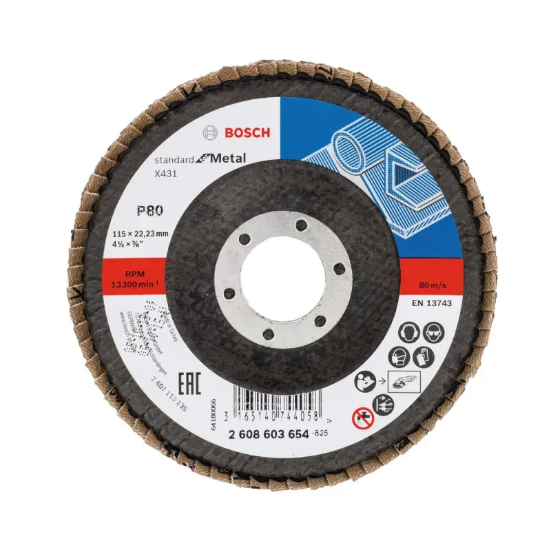 Bosch Disk brusni lamelni P80 kosi, 115 mm