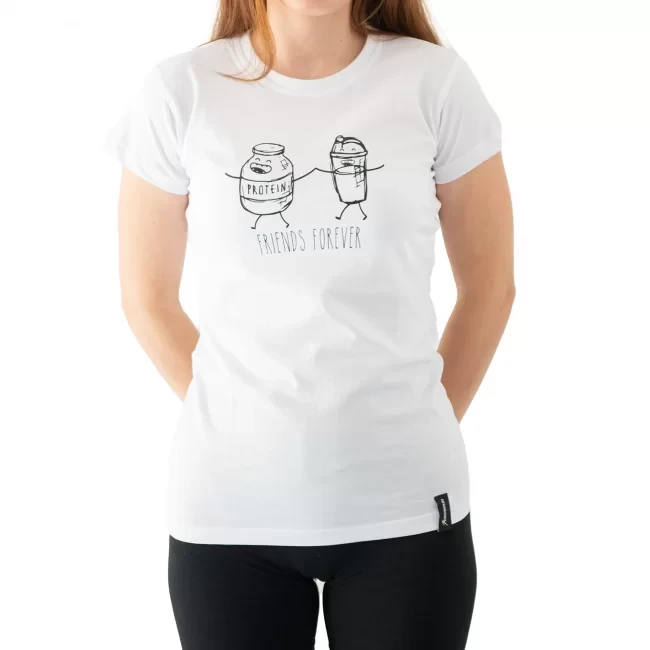 Proteini.si Ženska pamučna majica Monika, Bijela