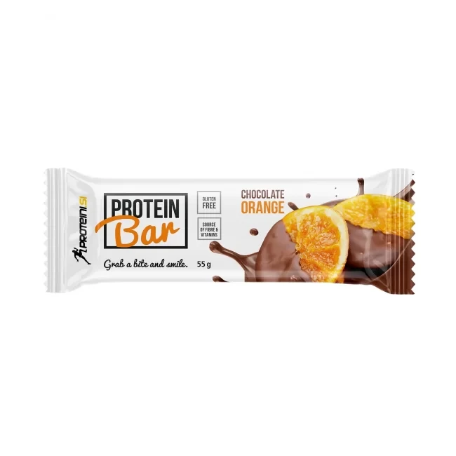 Proteini.si Protein Proteinska čokoladica Bar, Narandža, 55 g