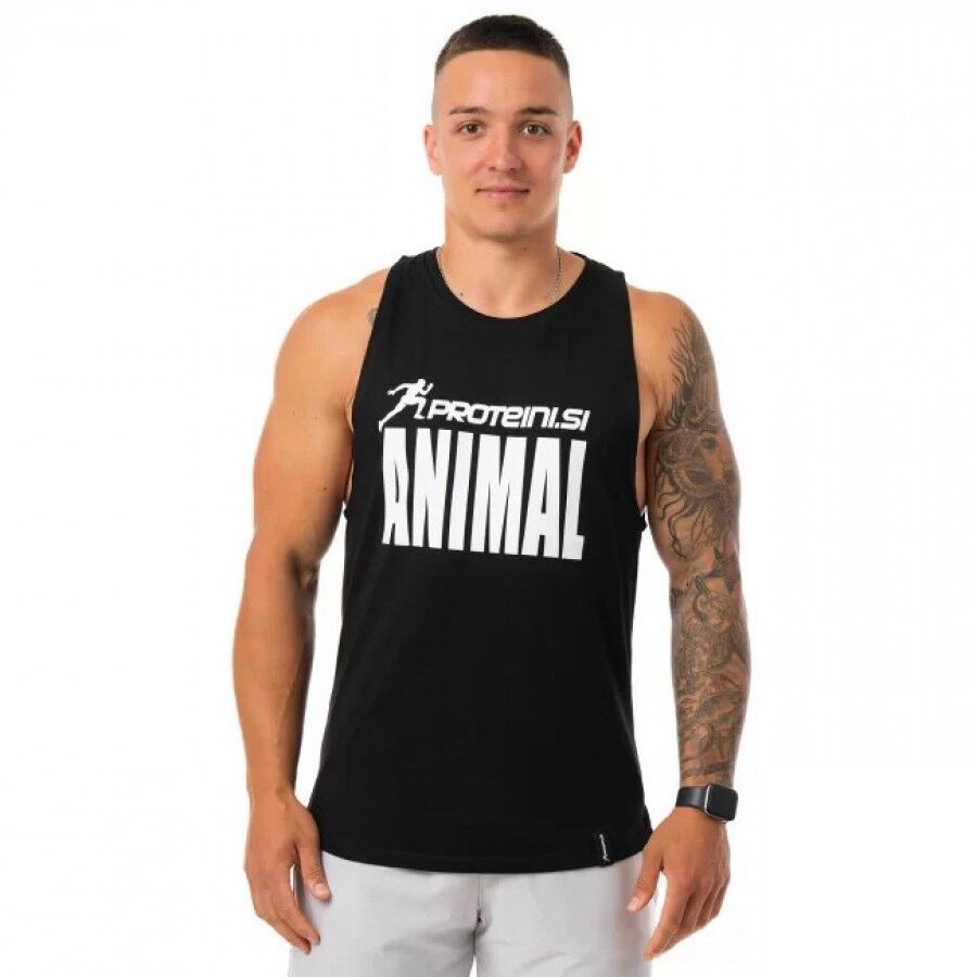 Proteini.si Muška atletska majica Rock, Crna