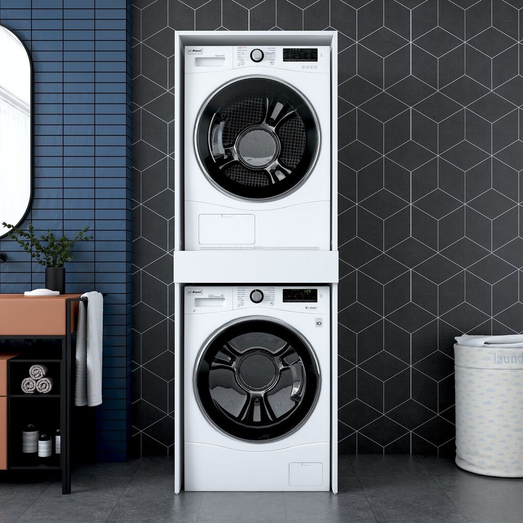 Hanah Home Kupaonska polica KD113-3856, 66,6x189x65 cm, Bijela