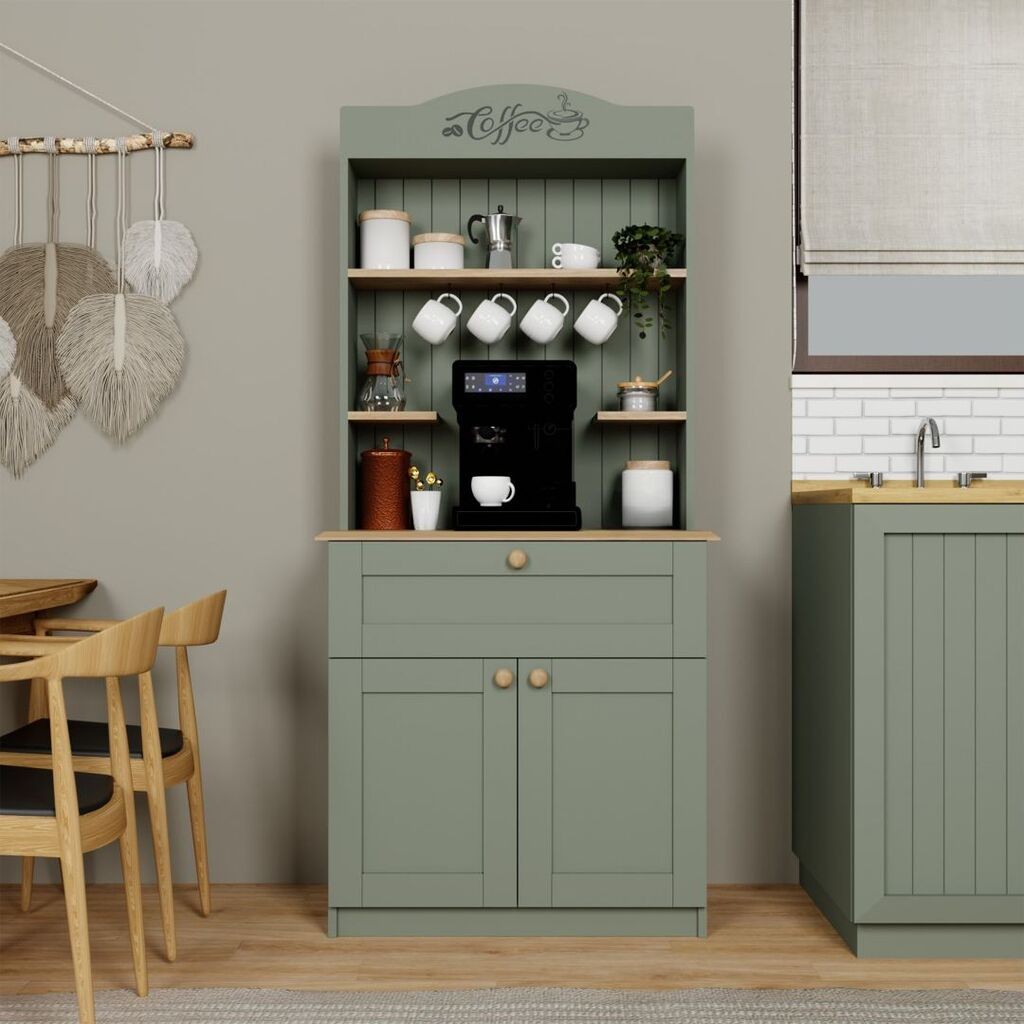 Hanah Home Kuhinjska polica Lucas 1600-94, 80x100x42 cm, Maslinasta