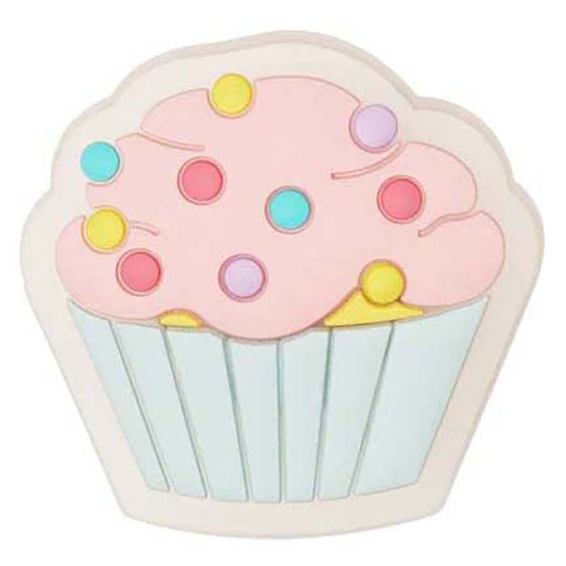 Crocs Ukras za papuče za djevojčice Jibitzz Lights Up Cupcake, Roze