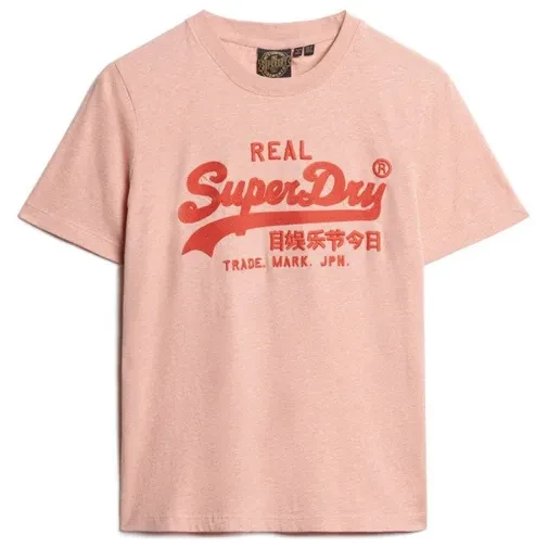 Superdry Ženska majica Embroidered Vl Relaxed T Shirt, Roze