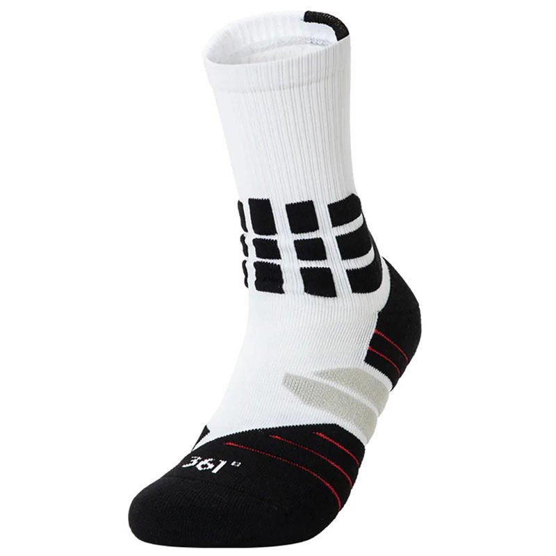 361 Degrees Muške čarape za košarku M'S Basketball, Bijele