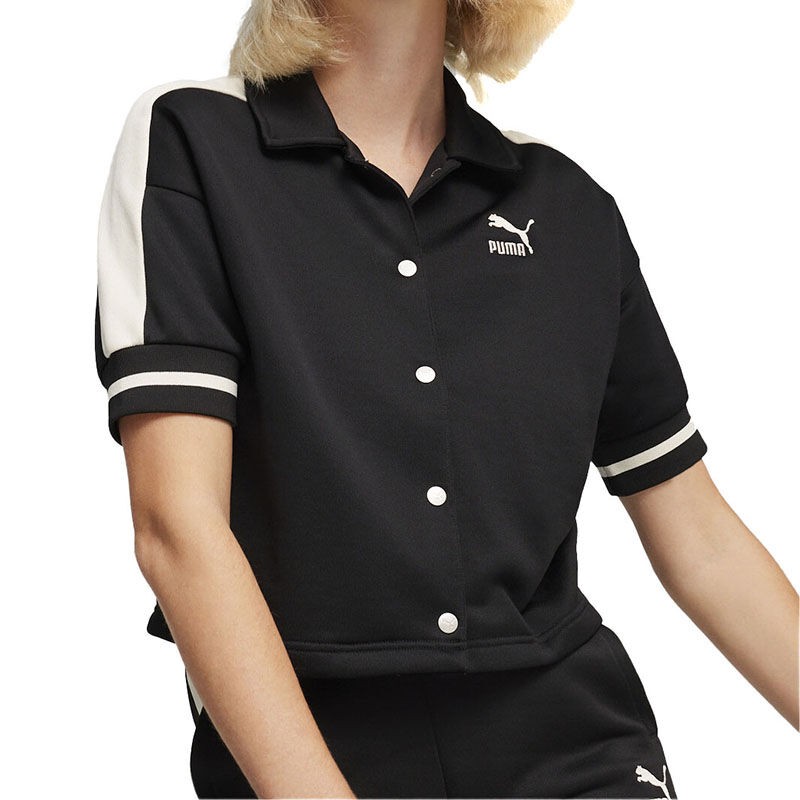 Puma Ženski duks T7 For The Fanbase Jacket, Crni