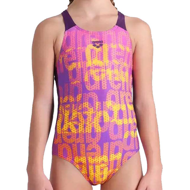 Arena Kupaći za djevojčice Arena Multi Colours Swimsuit V Ba, Ljubičasti