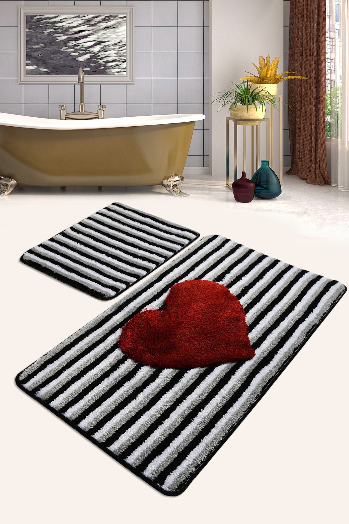 L'essentiel Maison Set od 2 kupaonska tepiha Šarene