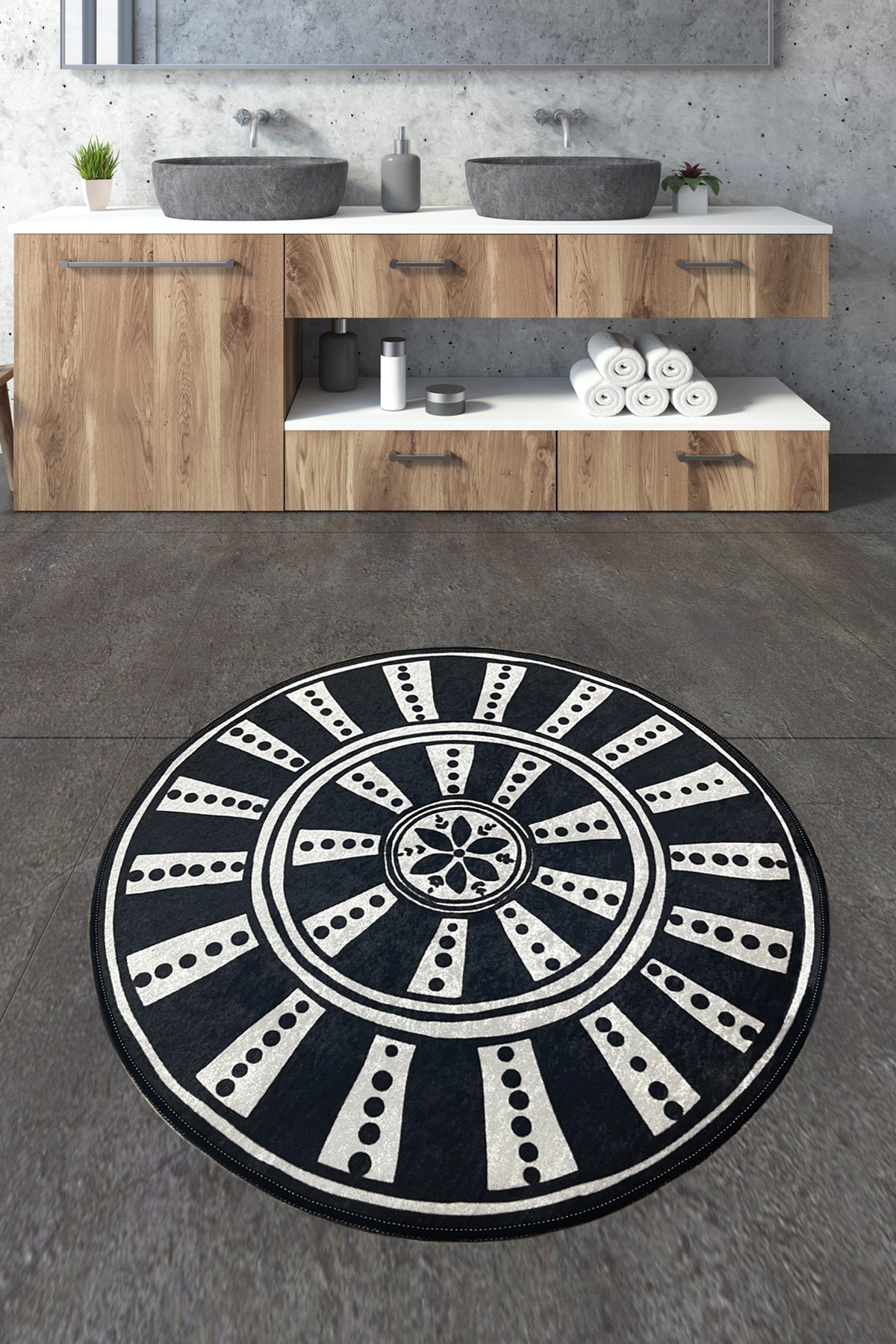 L'essentiel Maison Kupaonski tepih 120x120cm Šaren