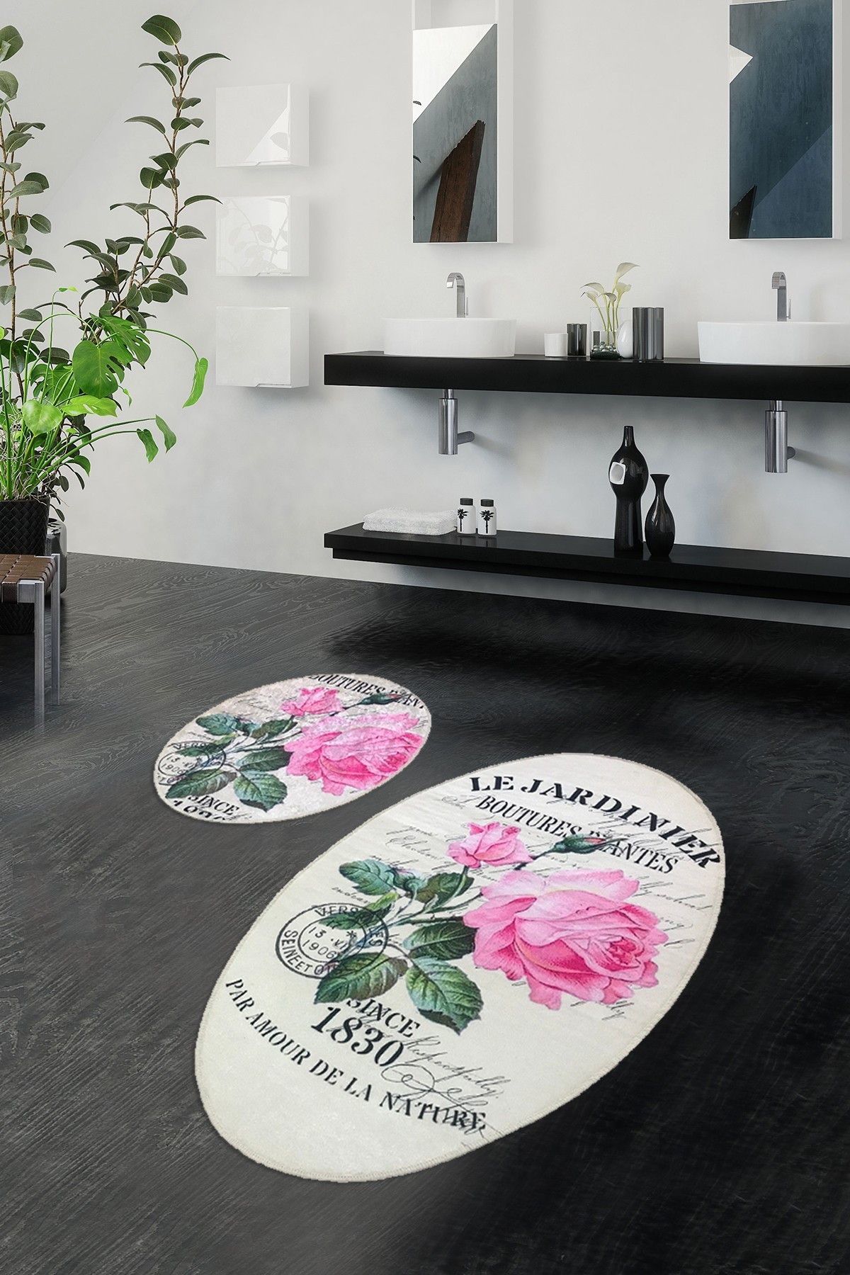 L'essentiel Maison Set od 2 kupaonska tepiha Šarene