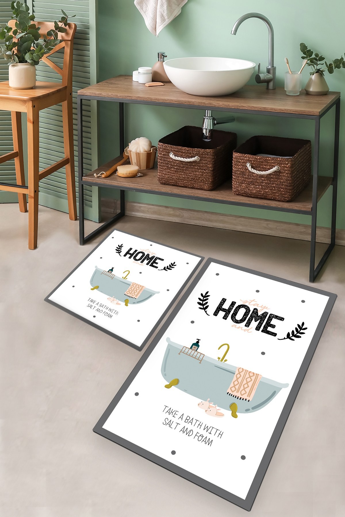 L'essentiel Maison Set od 2 kupaonska tepiha Šarene