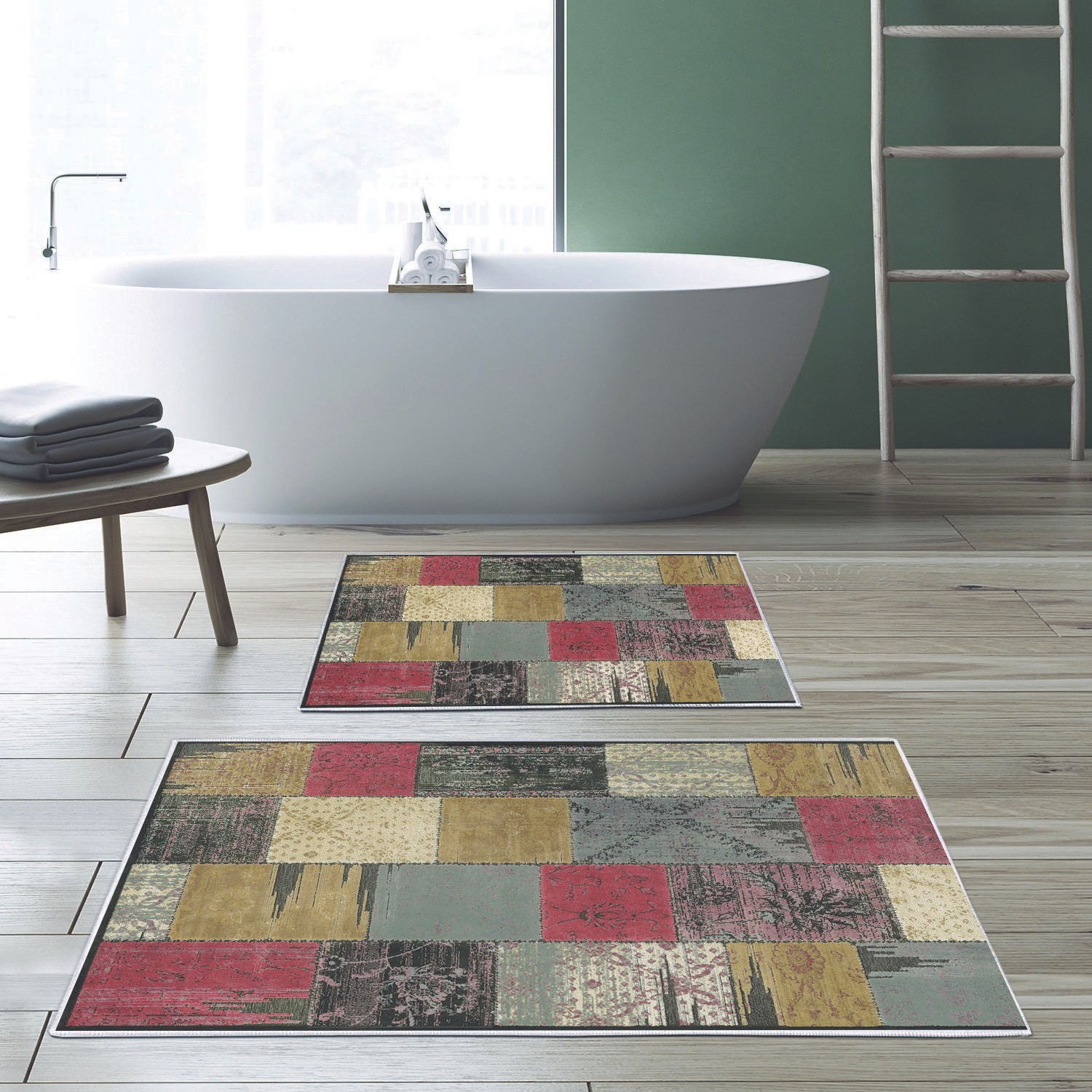 L'essentiel Maison Set od 2 kupaonska tepiha Šarene