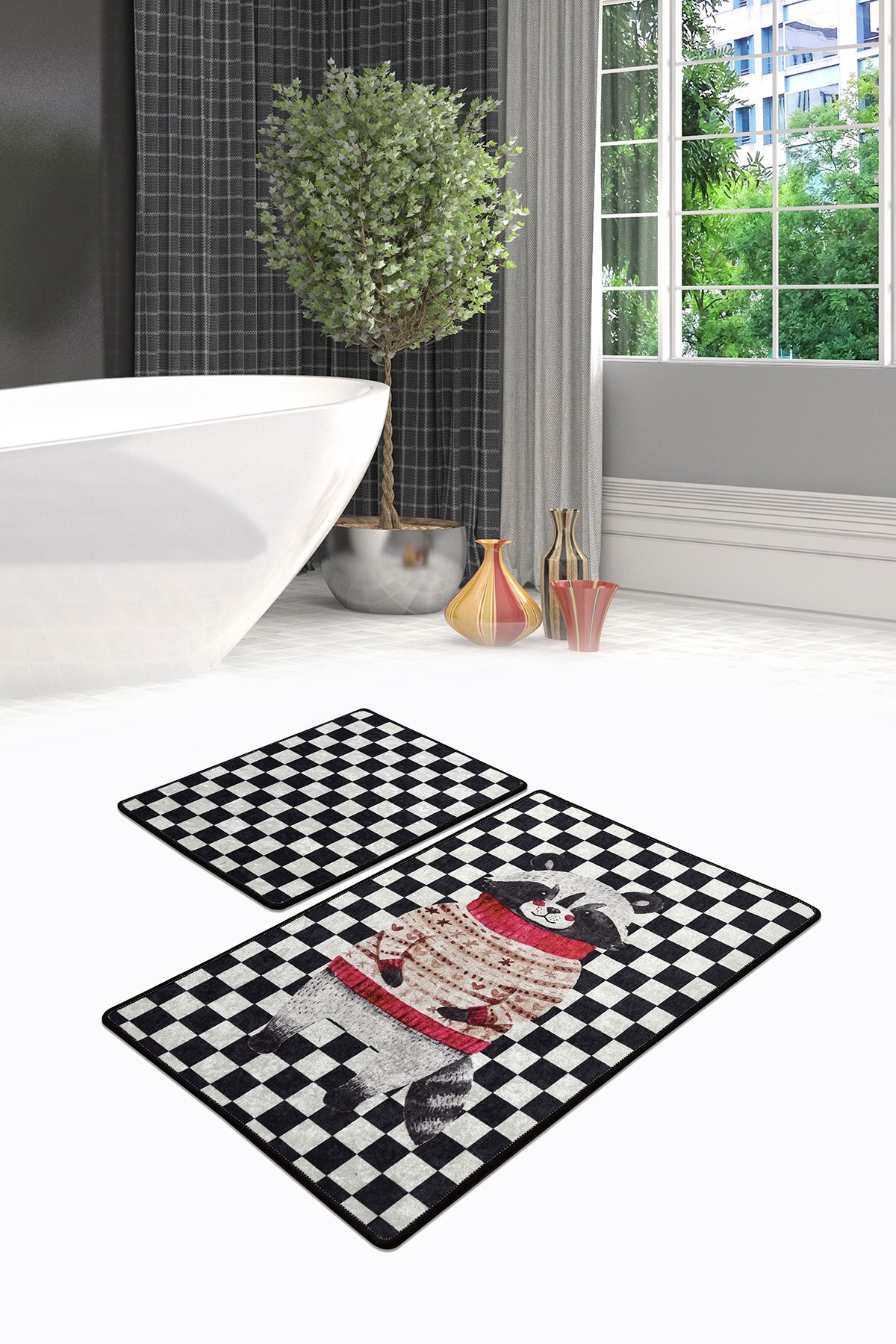 L'essentiel Maison Set od 2 kupaonska tepiha Šarene