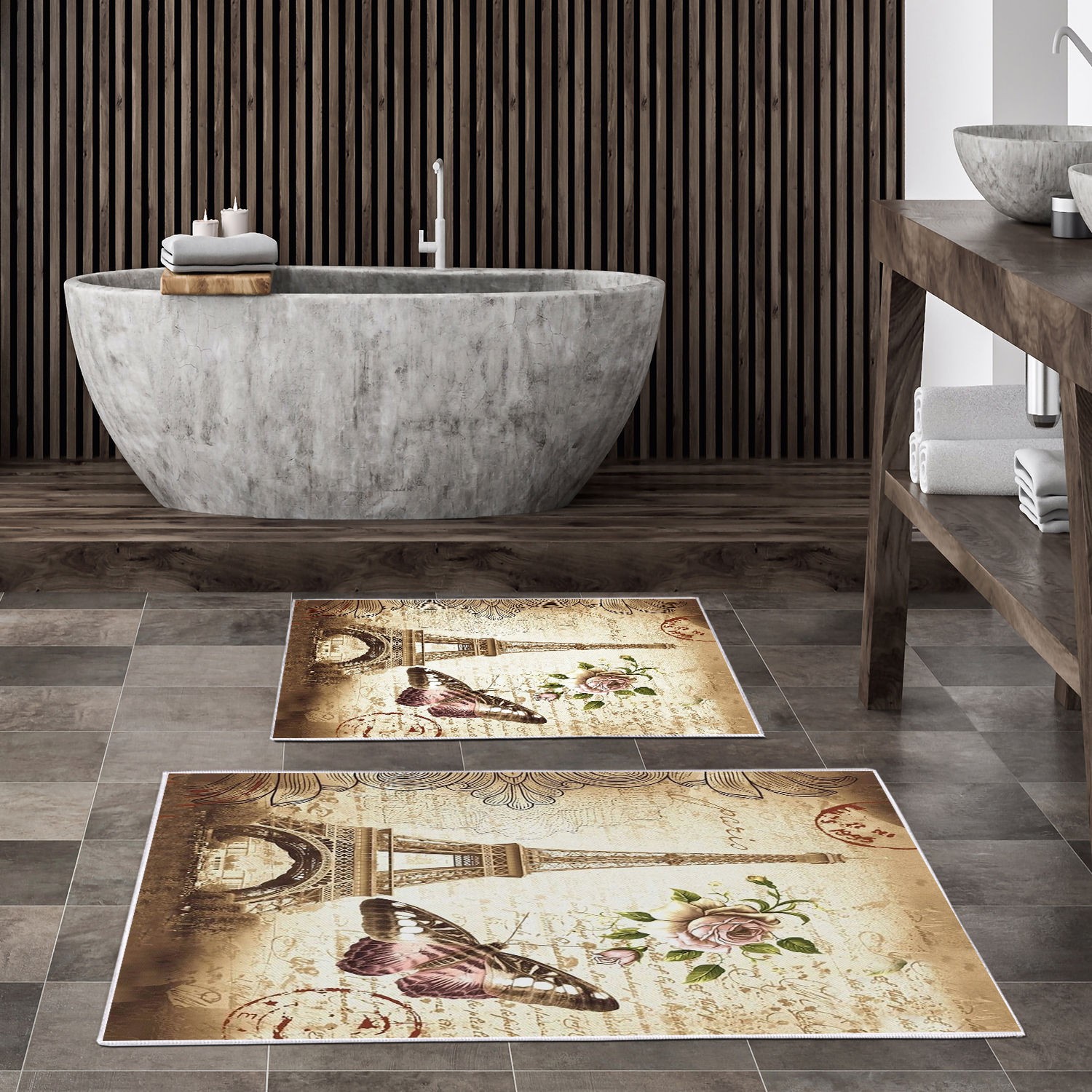 L'essentiel Maison Set od 2 kupaonska tepiha Šarene