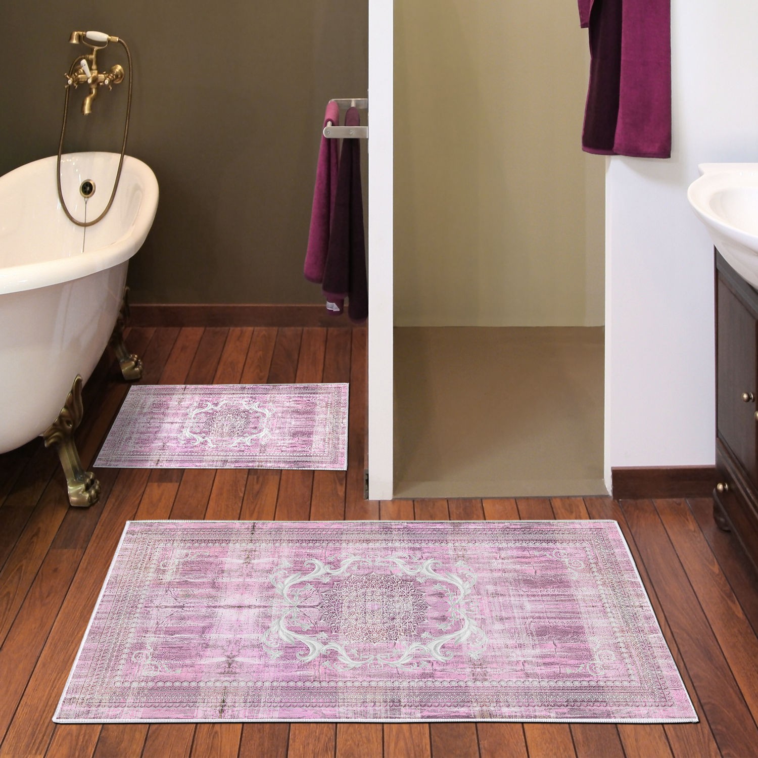 L'essentiel Maison Set od 2 kupaonska tepiha Šarene