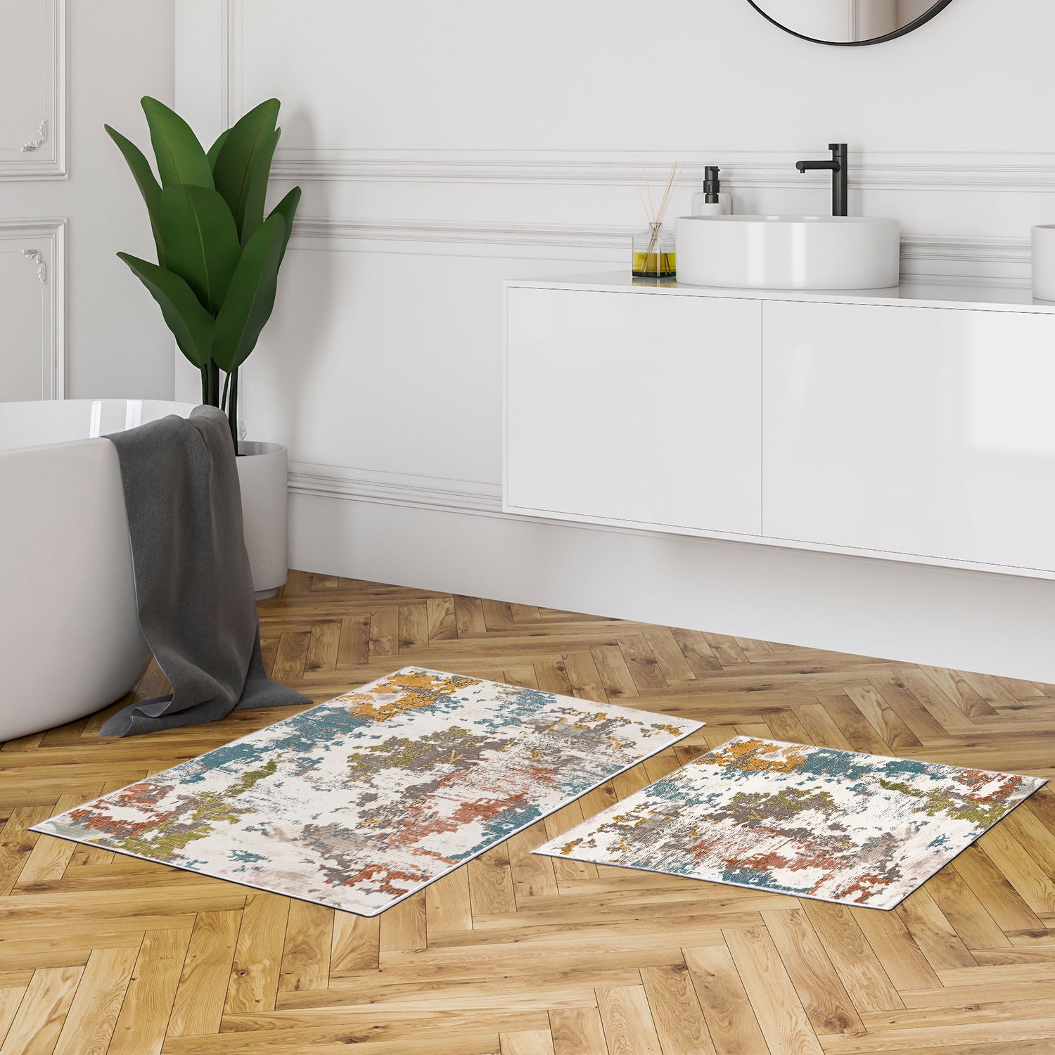 L'essentiel Maison Set od 2 kupaonska tepiha Šarene